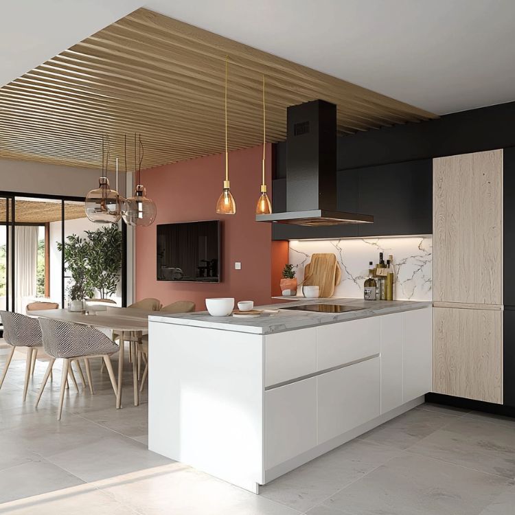 cuisine ouverte sur salon tendance