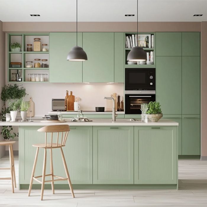 cuisine_vert_sauge_moderne