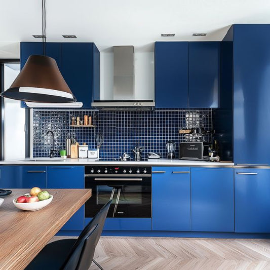 Cuisine compacte bleu marine  - Modèle CCBM